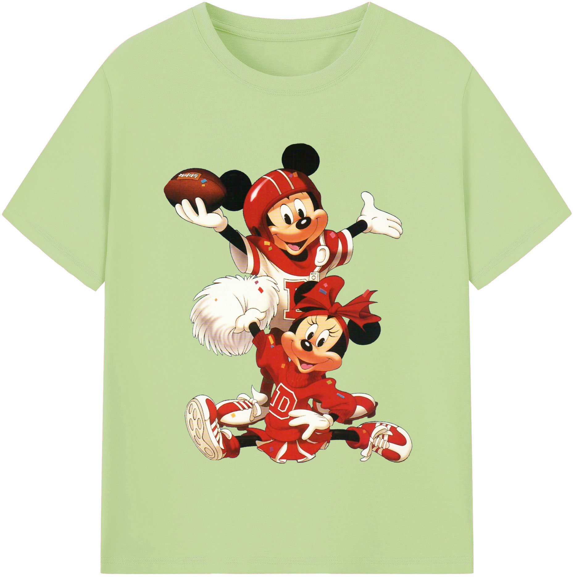 （画像用） ミッキーマウス Mickey Mouse 綿100％半袖Tシャツ（フロントプリント）